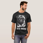 パグママ ビンテージ 犬好き Tシャツ (正面フル)