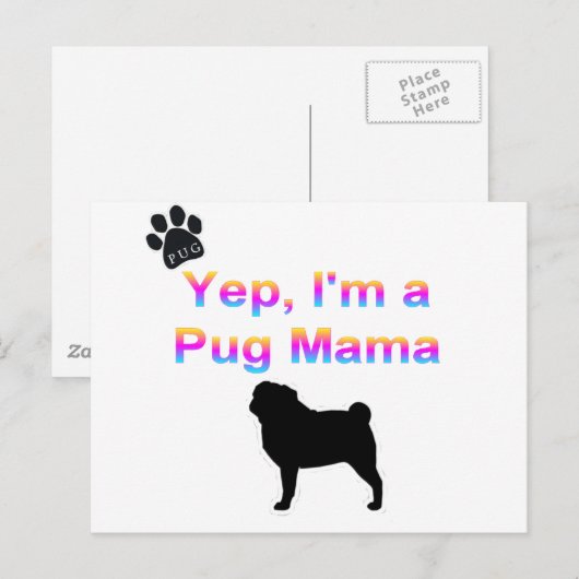 パグママ ポストカード (正面/裏面)