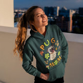 パグママ、紅葉、落下離れする花 パーカ