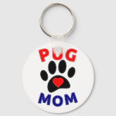 パグマムドッグママスケッチ キーホルダー (裏面)