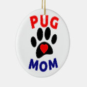 パグマムドッグママスケッチ セラミックオーナメント (右)