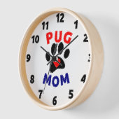 パグマムドッグママスケッチ 壁時計 (傾斜)