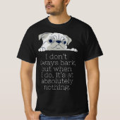 パグミニマルブラックTシャツ：樹皮 Tシャツ (正面)