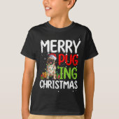 パグメリープおもしろいクリスマスは家族に最適 Tシャツ (正面)