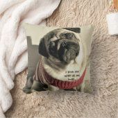 パグユーモアのある枕 クッション (ブランケット)