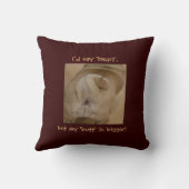 パグユーモアのある枕 クッション (裏面)