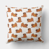 パグヨガおもしろい クッション (裏面)