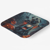 パグライディングオートバイハロウィンホラー ペーパープレート (傾斜あり)