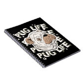 パグライフ動物の犬 ノートブック (右側)