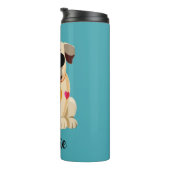 パグライフ名前をカスタムする&カラータンブラー タンブラー (回転右)