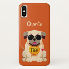 パグライフ名前をカスタムする&カラーフォンケース Case-Mate iPhone 14 PLUSケース