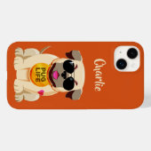 パグライフ名前をカスタムする&カラーフォンケース Case-Mate iPhoneケース (裏面 (横))