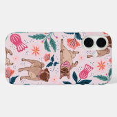 パグライフ開花かわいいフローラ犬 Case-Mate iPhoneケース (裏面 (横))