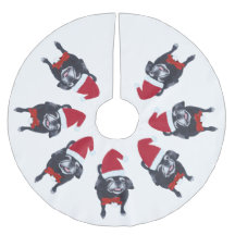 パグラバーズサンタドグクリスマスツリースカート