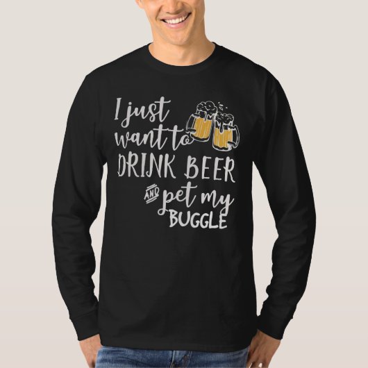 パグルドッグビールティードッグママ4 Tシャツ (正面)