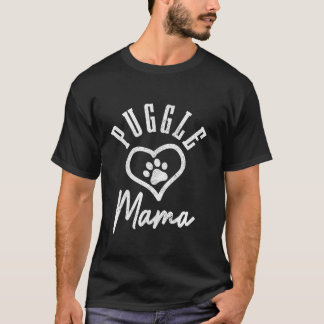 パグルママハートドッグポーグルママ Tシャツ