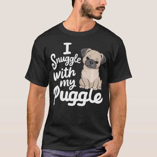 パグル犬の飼い主 パグ犬好き パグ+プードル Tシャツ (正面)