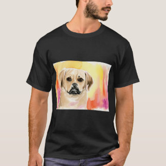 パグル 水彩画 Tシャツ