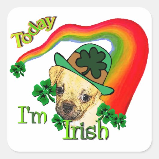 パグルSt patricks day スクエアシール (正面)