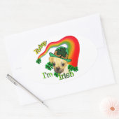 パグルSt patricks day 楕円形シール (封筒)