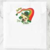 パグルSt patricks day 楕円形シール (バッグ)