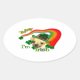 パグルSt patricks day 楕円形シール