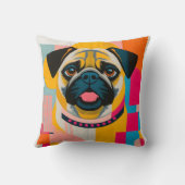 パグ付き枕 クッション (裏面)