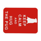 パグ保マグネット誕生日を落ち着けてハグ マグネット (横)