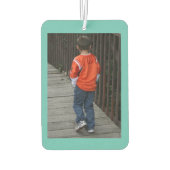 パグ写真の空気清浄機を抱き締める カーエアーフレッシュナー (裏面)