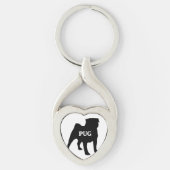 パグ名サイロ キーホルダー (正面)