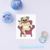 パグ喫煙葉巻 | Really クール Pug Dog チラシ (シングル)