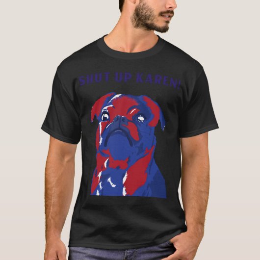 パグ好きのためのカスタムTシャツ Tシャツ (正面)