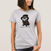パグ好きのためのシャーロック・パグ探偵  Tシャツ (正面)