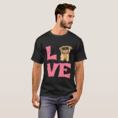 パグ好きのためのパグ犬グラフィックギフト キッズ用 Tシャツ (正面フル)