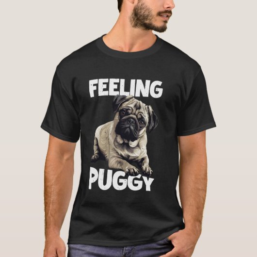 パグ好きのための可愛いパグの犬アート - Tシャツ (正面)