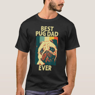 パグ好きのパパのためのベストダッド Tシャツ