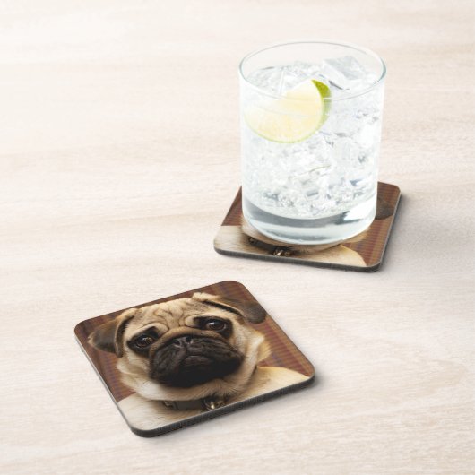 パグ子犬 コースター (右側)