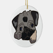 パグ子犬 セラミックオーナメント (右)