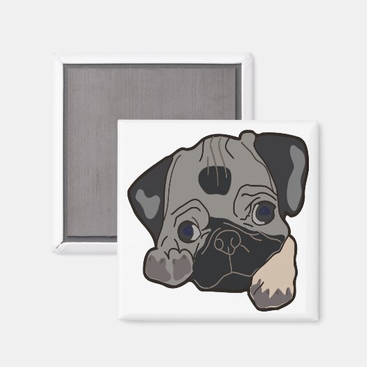 パグ子犬 マグネット (正面/裏面)