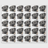 パグ子犬 ラッピングペーパー (フラット)