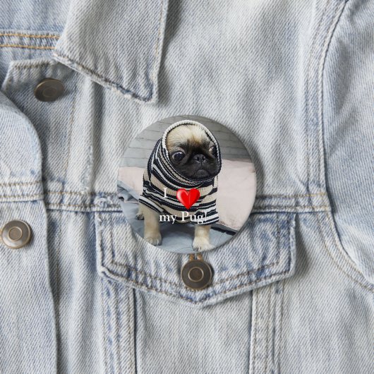パグ子犬 缶バッジ (インサイチュ)