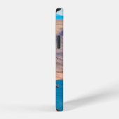 パグ島の石の砂漠とフェリーの港の景色、ダ iPhoneケース (右側面)