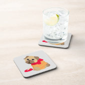 パグ愛かわいいパグ子犬 コースター (右側)