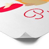 パグ愛かわいいパグ子犬 ポスター (角)