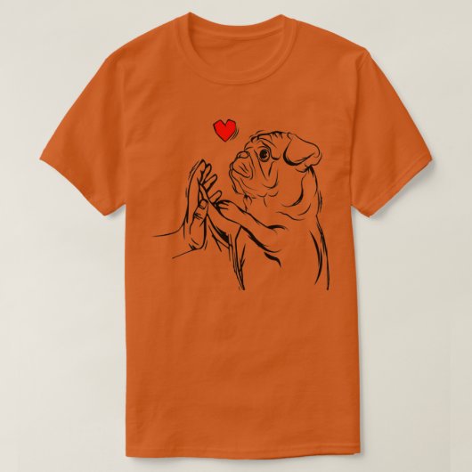 パグ愛かわいい犬の恋人オーナーガールギフトおもしろい(1) Tシャツ (デザイン正面)