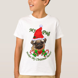 パグ愛好家クリスマスプレゼント Tシャツ