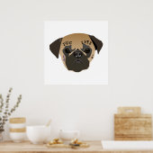 パグ愛好家 |かわいいパグの生活 ポスター (キッチン)