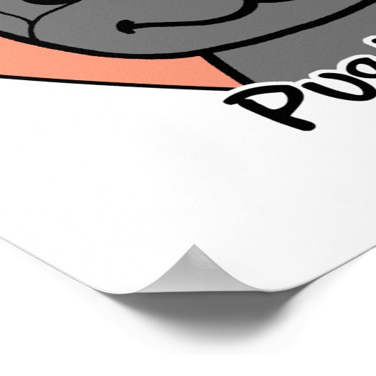 パグ愛好家 ポスター (角)