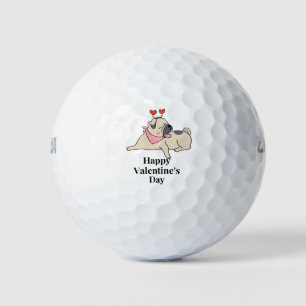 パグ愛犬家forバレンタインデーのゴルフボール ゴルフボール