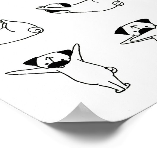 パグ文字A-Z ポスター (角)